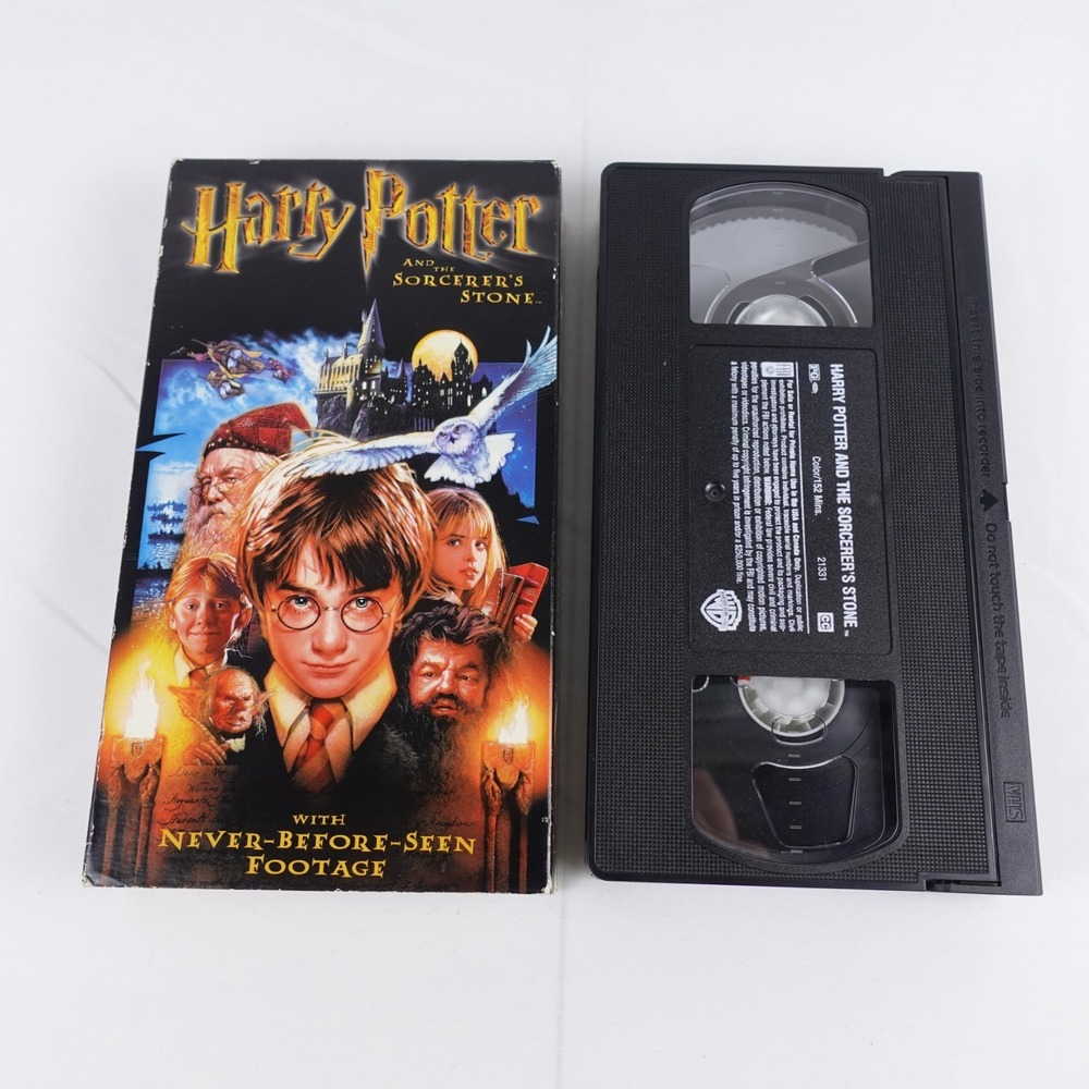 Harry Potter And The Sorcerers Stone VHS Warner Home Video 2001 PG Bonus Footage